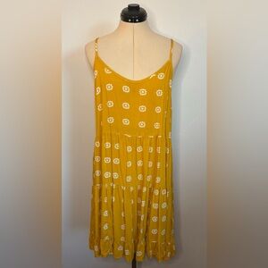 Mossimo Supply Co. (Target) Mustard Yellow Floral Boho Sun Dress, size XL